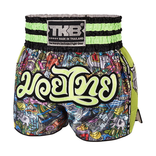 Top King TKTBS-223 Muay Thai Shorts, Culture Green, view 1
