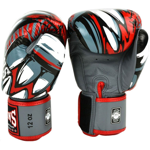 Boxing Gloves Twins Special FBGV-55 Red Fancy Muay Thai Style