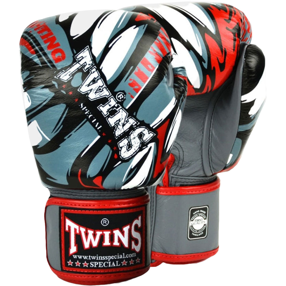 Boxing Gloves Twins Special FBGV-55 Red Fancy Muay Thai Style